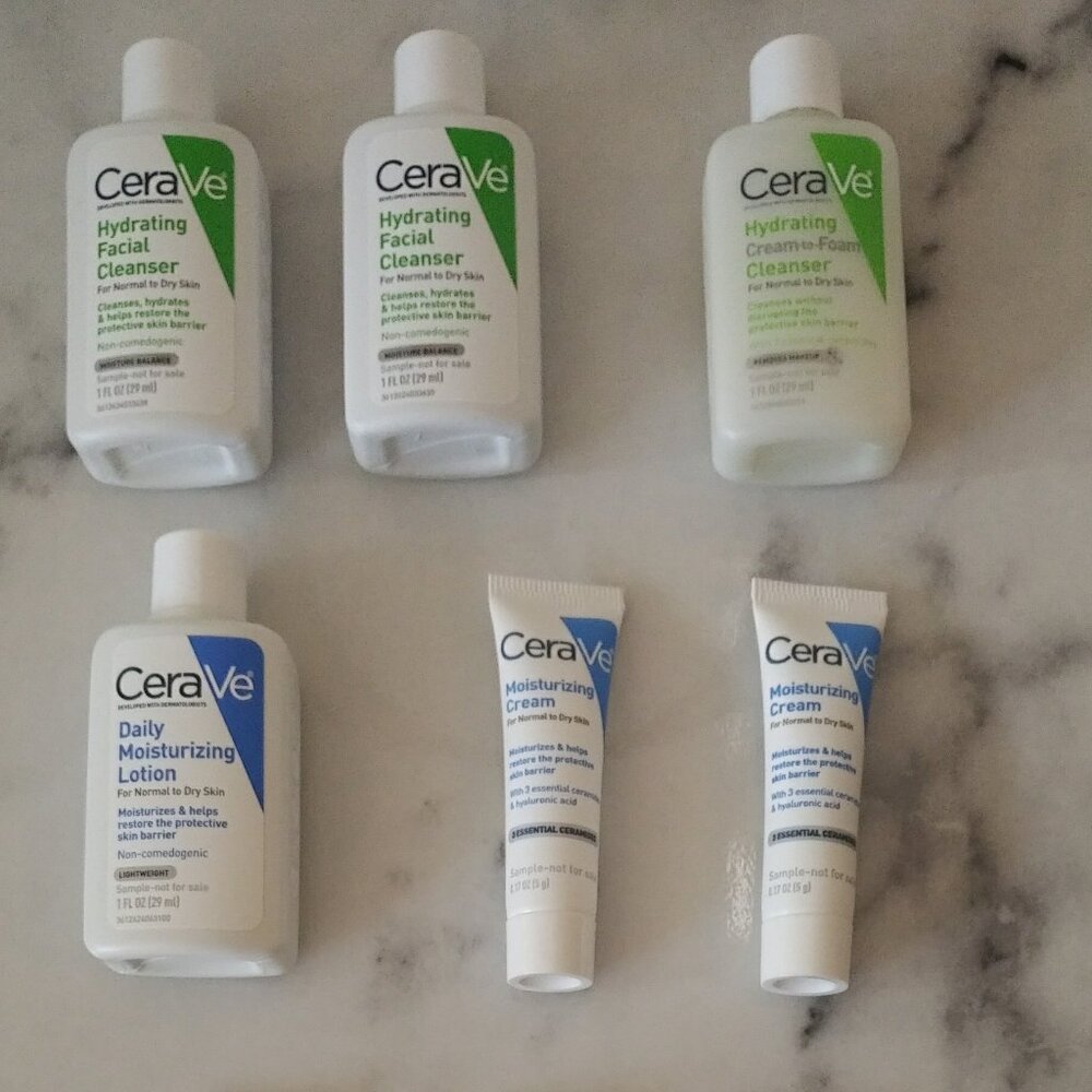 20-piece CeraVe Travel Mini Set - Cleanser, Moisturizer, SPF, and treatment